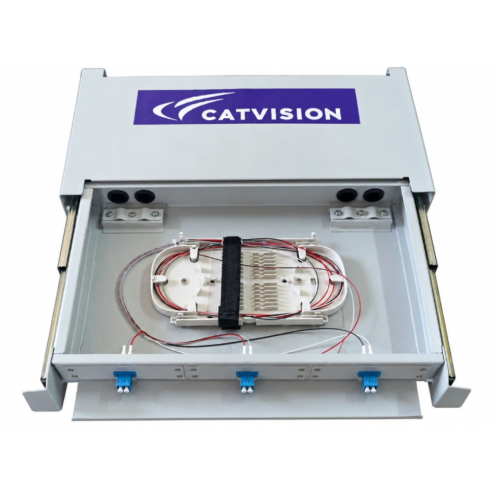 CATVISION Patch Panel Unit LIU Fully Loaded Rack Mount Sliding LC/UPC (6F) view 4
